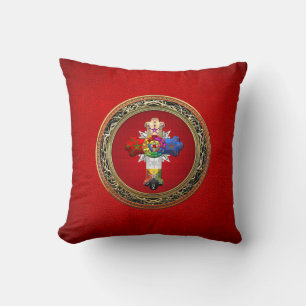 [300] Rosy Cross (Rose Croix) auf Red & Gold Kissen