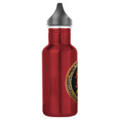 [300] Rote und Gelbe Drachen Edelstahlflasche (Links)