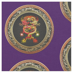 [300] Rote und Gelbe Drachen Stoff