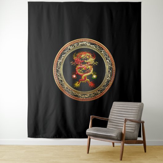 [300] Rote und Gelbe Drachen Wandteppich (Beispiel)
