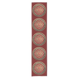 [300] Sacred Celtic Gold Knot Cross Kurzer Tischläufer