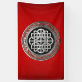 [300] Sacred Celtic Silver Knot Cross Banner (Vertikal)