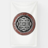 [300] Sacred Celtic Silver Knot Cross Banner (Vertikal)