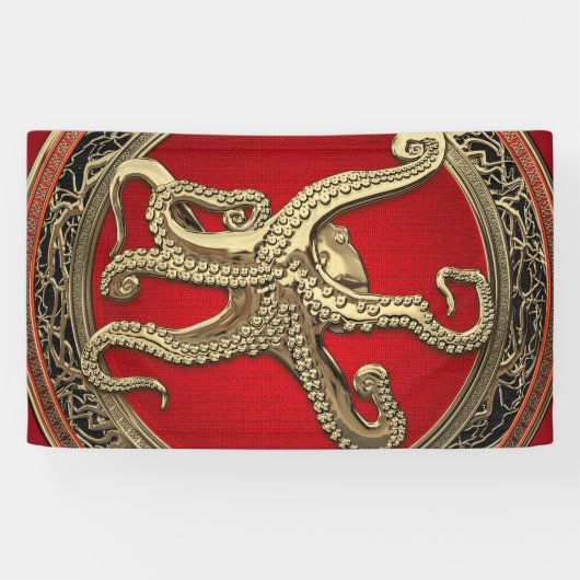 [300] Sacred Gold Octopus in Defensive Posture Banner (Horizontal)