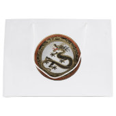 [300] Schwarzer und Gold Heiliger Ostdrache Große Geschenktüte (Vorderseite)