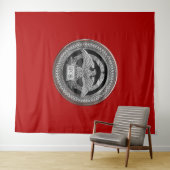 [300] Silberrömischer Kaiseradler über Medallion Wandteppich (Beispiel (Horizontal))
