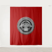 [300] Silberrömischer Kaiseradler über Medallion Wandteppich (Vorderseite)