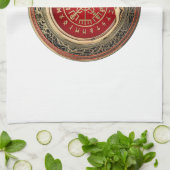 [300] Vegvisir - Viking Gold Magic Runic Compass Geschirrtuch (Gefaltet)