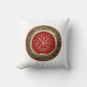 [300] Vegvisir - Viking Gold Magic Runic Compass Kissen