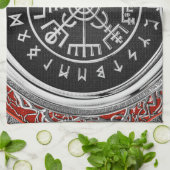 [300] Vegvisir - Viking Silver Magic Runic Compass Geschirrtuch (Gefaltet)