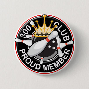 300 Verein-Bowlings-Knopf Button
