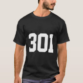 301 Area Code Silver Spring Washington Dc Maryland T-Shirt (Vorderseite)