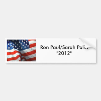 3021805889, Ron Paul/Sarah Palin " 2012 " Autoaufkleber