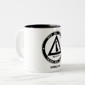 302 Jiu Jitsu Logo-Tasse Zweifarbige Tasse (Vorderseite Links)