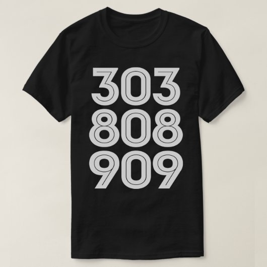 303 808 909 Synth Drum Machine DJ Design T-Shirt (Design vorne)