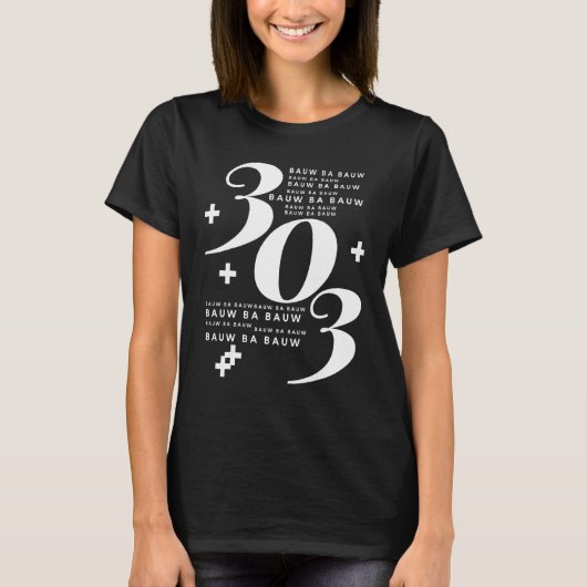 303 Bauw Ba Bauw. Der Klang der Analogsynthese T-Shirt (Vorderseite)