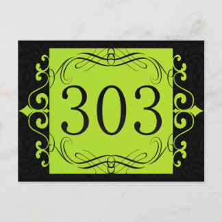 303 Bereichscode Postkarte