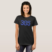 305 Flächencode für Florida Miami South Beach 305 T-Shirt (Vorne ganz)