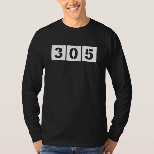 305 Miami Area Code South Beach State Pride Music  T-Shirt (Vorderseite)
