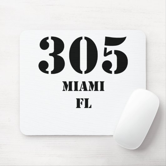 305 Miami FL Mousepad (Mit Mouse)