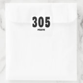 305 Miami Quadratischer Aufkleber (Tasche)