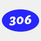 306 Autoaufkleber #1 Ovaler Aufkleber (Vorderseite)