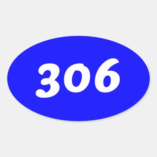 306 Autoaufkleber #1 Ovaler Aufkleber (Vorderseite)