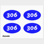 306 Autoaufkleber #1 Ovaler Aufkleber (Blatt)