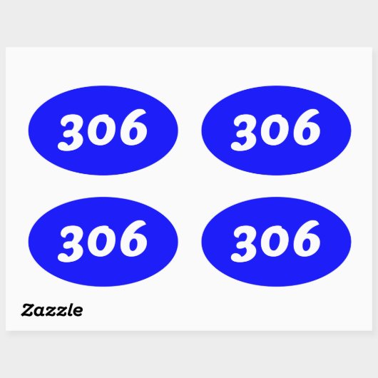 306 Autoaufkleber #1 Ovaler Aufkleber (Blatt)