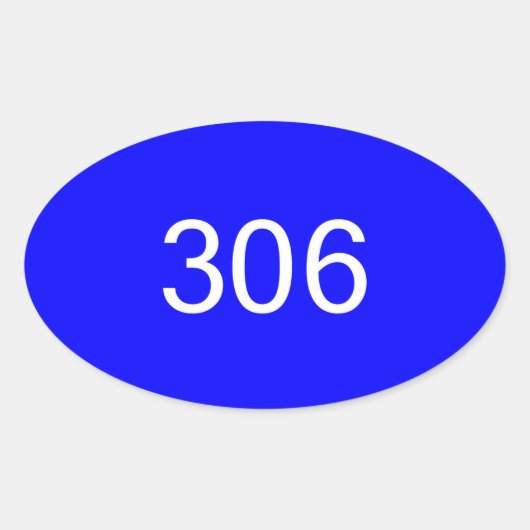 306 Autoaufkleber #2 Ovaler Aufkleber (Vorderseite)