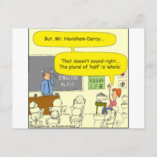 306 ist die Hälfte ganzer Cartoon Postkarte