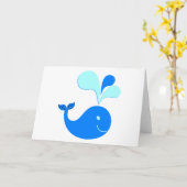 307607 NIEDLICHER CARTOON BLAUE WALE GRAPHICS KARTE (Gelbe Blume)