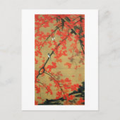 30. 紅 葉 小 図, 若 冲 Maple & Small Birds, Jakuchū Postkarte (Vorderseite)