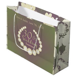 30./12. Pearl Anniversary-Geschenktasche Große Geschenktüte