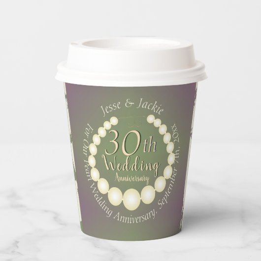 30./12. Pearl Anniversary Paper Cup Pappbecher (Rückseite)