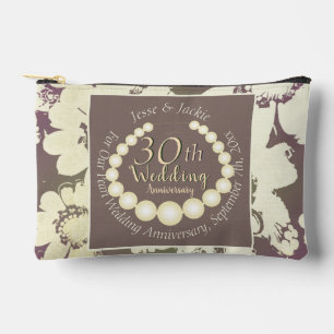 30./12. Pearl Floral Print Cut Sew Bag Zubehörtasche