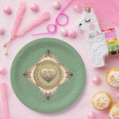 30./12. Pearl & Green Wedding Jubiläum Pappteller (Party)