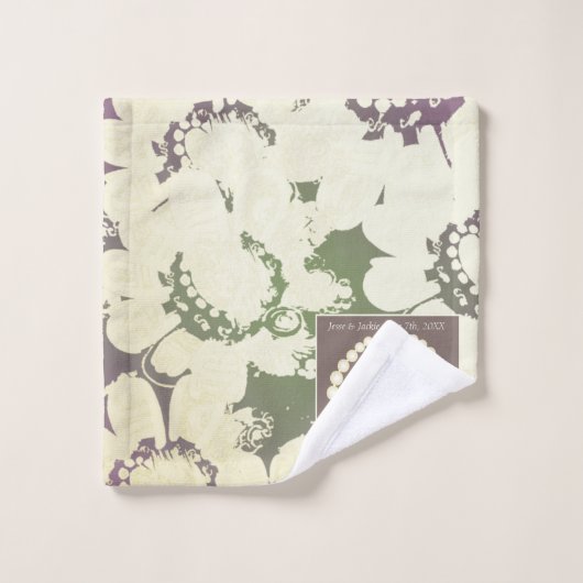 30./12. Pearl-Jahrestag Badhandtuch Set (Waschlappen)