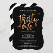 30+1 HAND LETTERED SCRIPT trendy Imitate Kupfer sc Einladung (Vorne/Hinten)