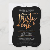 30+1 HAND LETTERED SCRIPT trendy Imitate Kupfer sc Einladung (Vorderseite)