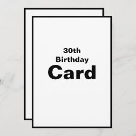 30. 30. 30 3-0 Geburtstagskarte Karte