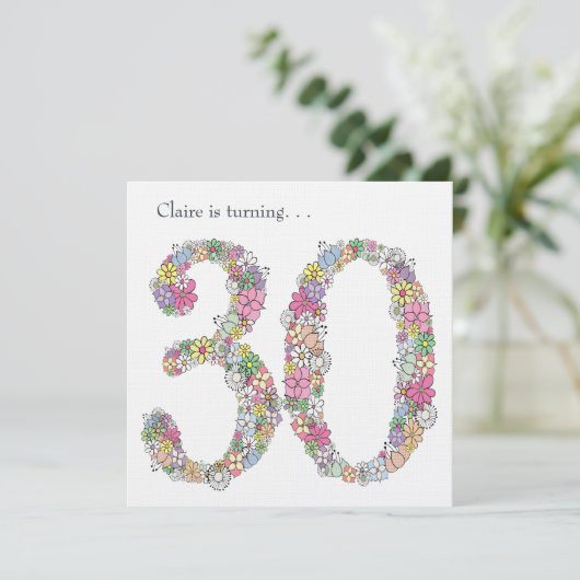 30. 30 EINLADUNG (Stehend Vorderseite)