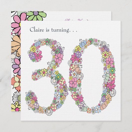 30. 30 EINLADUNG (Vorne/Hinten)