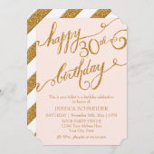 30., 30. Geburtstagsparty Einladung (Vorne/Hinten)