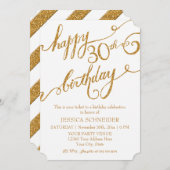 30., 30. Geburtstagsparty Einladung (Vorne/Hinten)