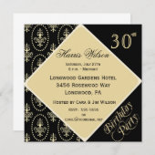 30.-39. Geburtstags-Einladungen Einladung (Vorne/Hinten)