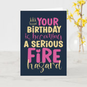 30. 40. 50. Geburtstagsgefahr Funny Birthday Karte (Gelbe Blume)