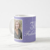 30 and Fabulous Elegant Birthday Photo Kaffeetasse (Vorderseite Links)