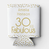 30 and Fabulous Gold Glitter 30th Birthday Dosenkühler (Rückseite)