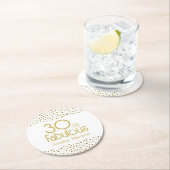 30 and Fabulous Gold Glitter 30th Birthday Runder Pappuntersetzer (Vor Ort)